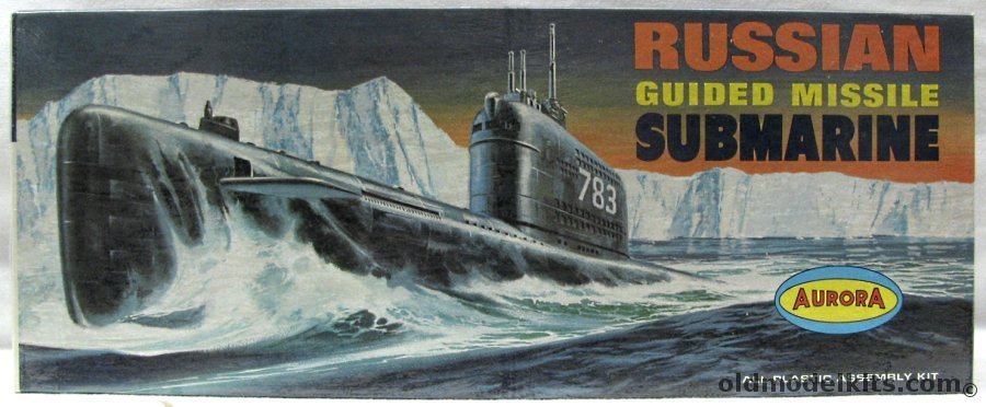 Aurora 1/300 Russian 'Golf' Class Guided Missile Submarine, 726-100 plastic model kit